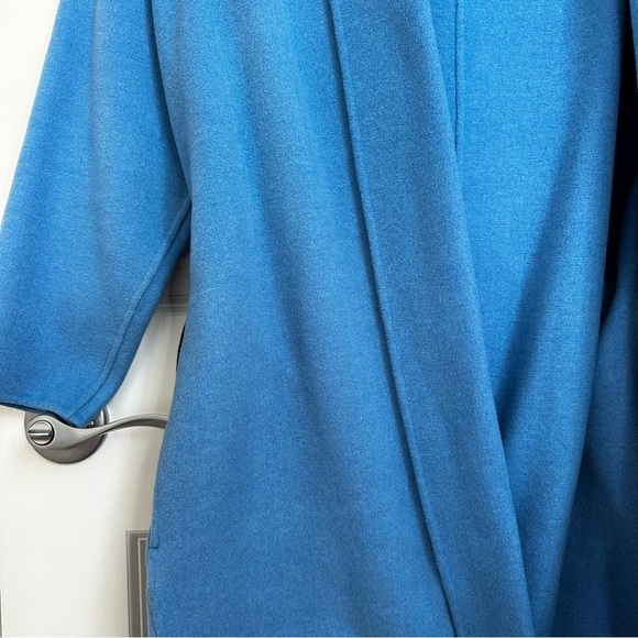 MAJE Oversized Dropped Shoulders Wool Coat with Contras Black Belt Size US4 Fall - Picture 9 of 16